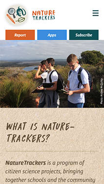 NatureTrackers phone view
