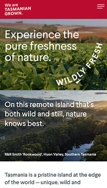 Tasmanian Grown phone view